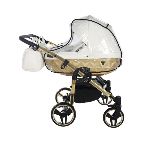 Junama Mirror Satin Duo 06 White Gold Dvīņu rati 3in1