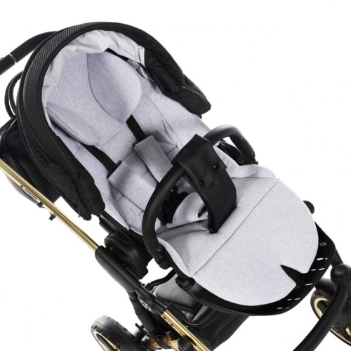 Junama Saphire Col.03 Black gold Bērnu rati 2in1