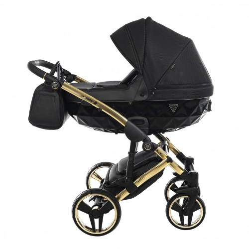Junama Saphire Col.03 Black gold Bērnu rati 2in1