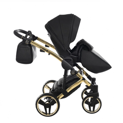 Junama Saphire Col.03 Black gold Bērnu rati 2in1