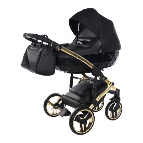 Junama Saphire Col.03 Black gold Bērnu rati 3in1