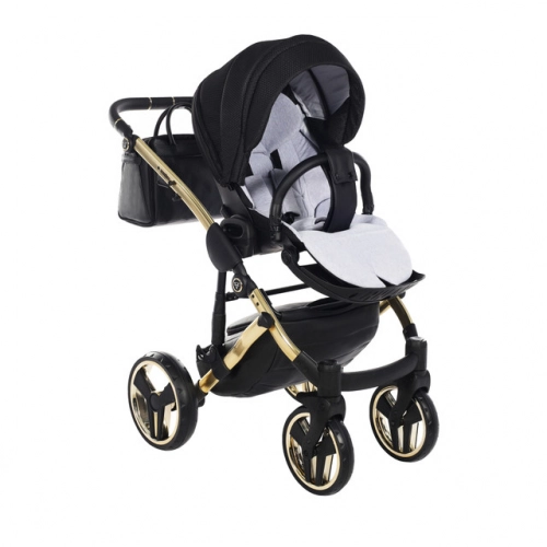 Junama Saphire Col.03 Black gold Bērnu rati 3in1
