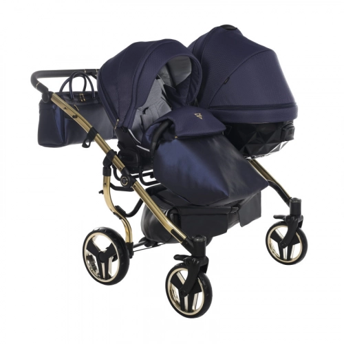 Junama Saphire Duo 01 Navy Blue Dvīņu rati 3in1
