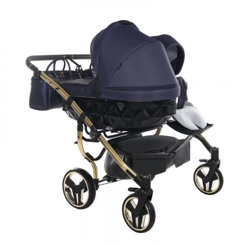 Junama Saphire Duo 01 Navy Blue Dvīņu rati 3in1