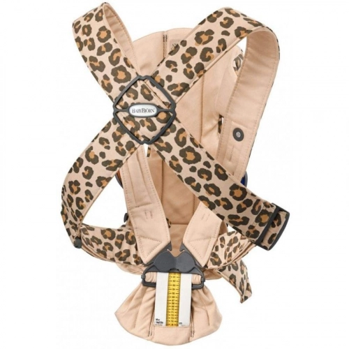 Ķengursoma BabyBjorn Baby Carrier Mini Cotton Beige leopard 021075