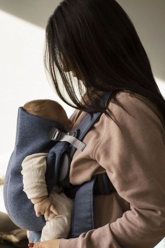 Ķengursoma BabyBjorn Mini Baby Carrier 3D Jersey Dove blue 021031