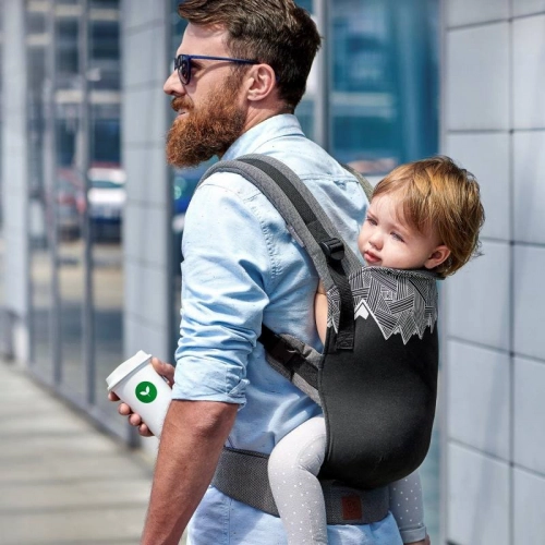 Ķengursoma Kinderkraft Carrier Milo Black 2in1