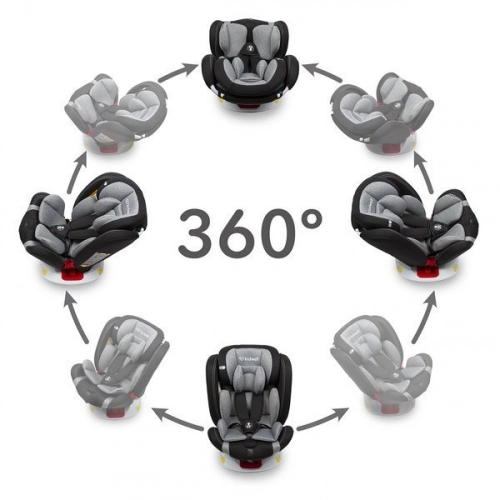 Kidwell ORBIT 360 Black 01 Bērnu autosēdeklis 0-36 kg