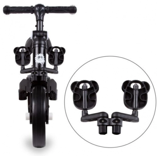 Kidwell Pico Black Bērnu velosipēds Skrejritenis Trīsritenis Divritenis 3in1