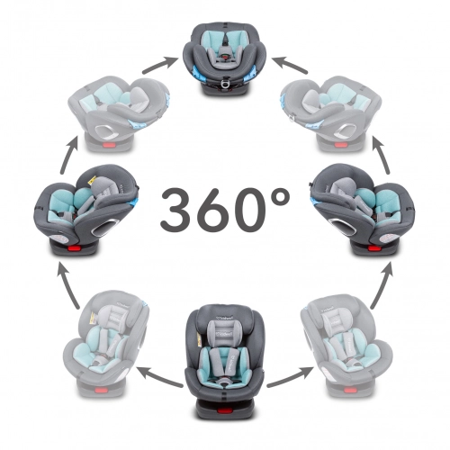 Kidwell Ventura 360 Dark grey Bērnu autosēdeklis 0-36 kg