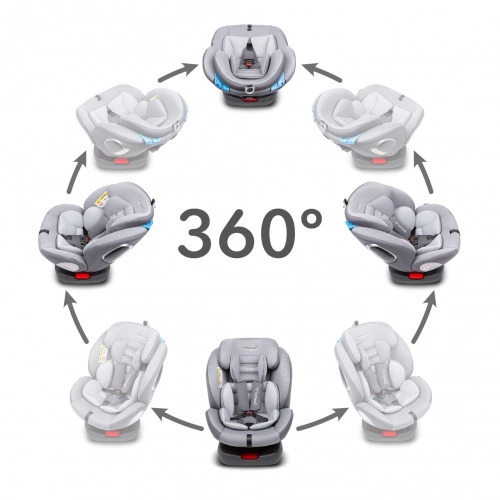 Kidwell Ventura 360 Grey Bērnu autosēdeklis 0-36 kg