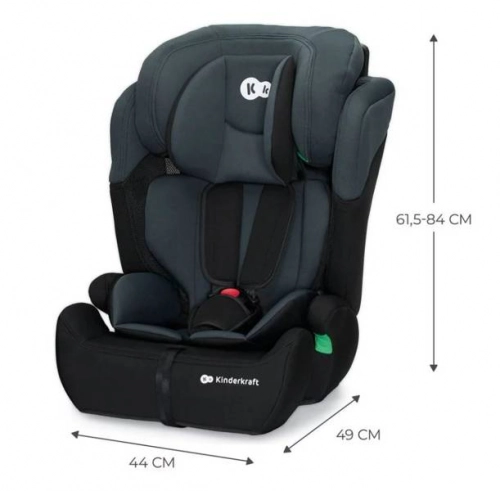 Kinderkraft Comfort Up i-Size Black Bērnu autosēdeklis 9-36 kg