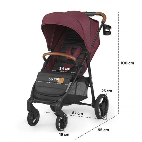 Kinderkraft Grande LX Burgundy Sporta rati
