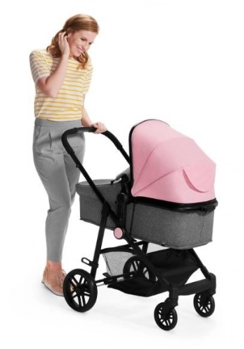 KinderKraft Juli Pink Bērnu rati 3in1