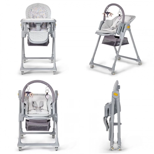 Kinderkraft Lastree 2in1 Grey Daudzfunkcionāls šūpuļkrēsliņš un barošanas krēsliņš