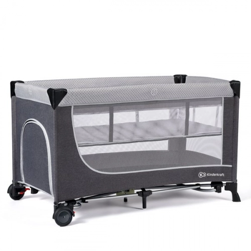 KinderKraft Leody Grey Кроватка-манеж для путешествий 2в1