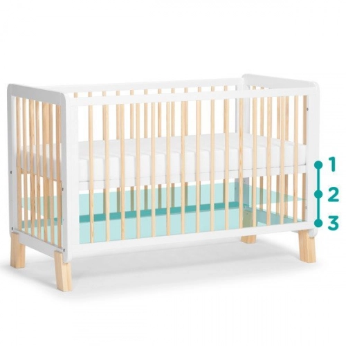 Kinderkraft Lunky LX White Bērnu gulta 140x70 сm