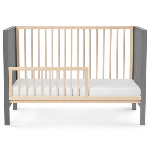 Kinderkraft Mia 2in1 Grey Bērnu gulta + Matracis 120 x 60 cm