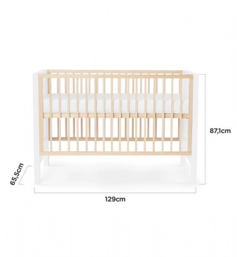 Kinderkraft Mia 2in1 Grey Bērnu gulta + Matracis 120 x 60 cm