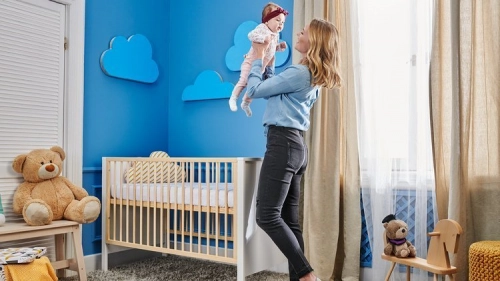 Kinderkraft Mia 2in1 Grey Bērnu gulta + Matracis 120 x 60 cm