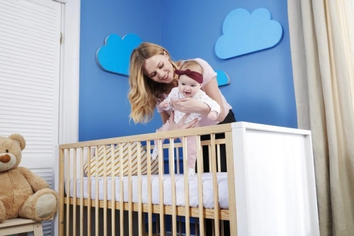 Kinderkraft Mia 2in1 Grey Bērnu gulta + Matracis 120 x 60 cm