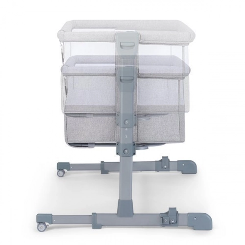 KinderKraft Neste Air Grey Bērnu gultiņa 2in1