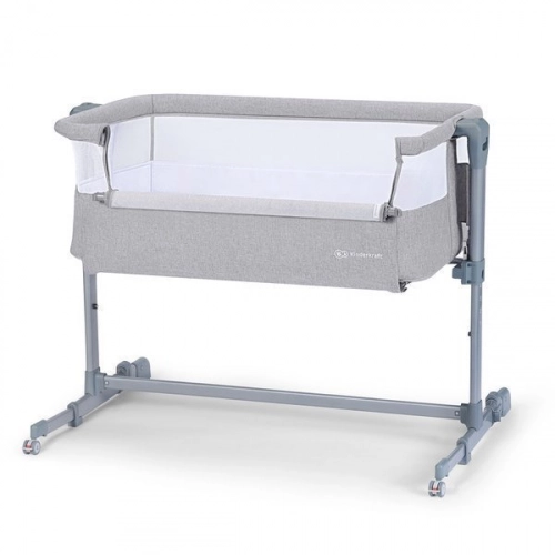 KinderKraft Neste Air Grey Bērnu gultiņa 2in1