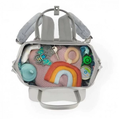 Kinderkraft Treasurepack Nature Vibes Grey Māmiņas mugursoma - ratiņu soma