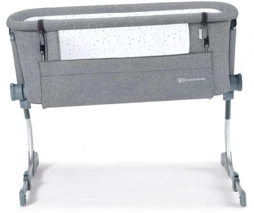 KinderKraft Uno Up Grey Melange Bērnu gultiņa 2in1