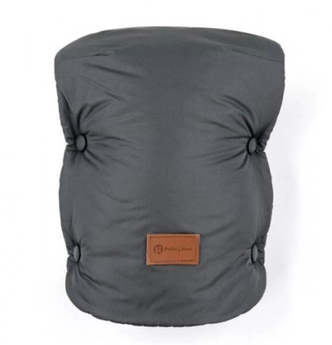 Komplekts: Ratu guļammaiss Petite&Mars Jibot + Mufta cimdi ratiem Jasie Charcoal Grey