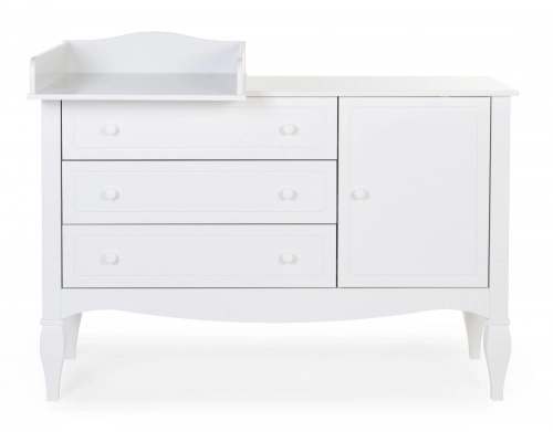 Kumode ar pārtinamo galdiņu Childhome Romantic White