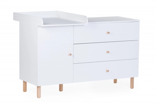 Kumode ar pārtinamo galdiņu Childhome Wonder White