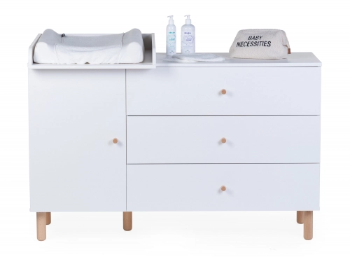 Kumode ar pārtinamo galdiņu Childhome Wonder White