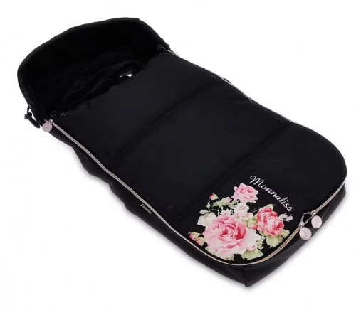 Leclerc Baby Monnalisa Footmuff Deep Black Kāju pārsegs ratiem