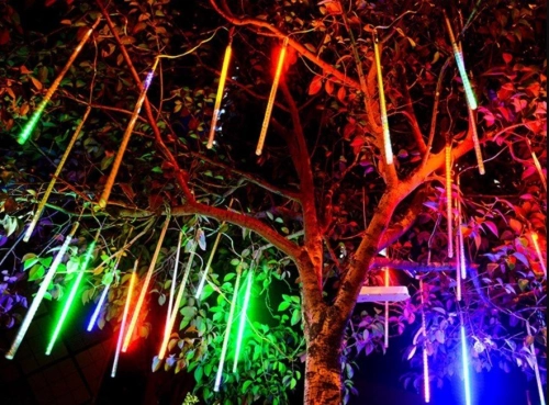 Рождественская 8 LED гирлянда 5 m Метеоритный дождь 2022 Multicolor 50 сm
