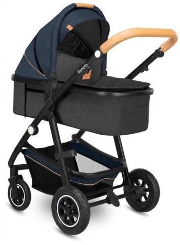Lionelo Amber Bērnu rati 3in1 Blue Navy