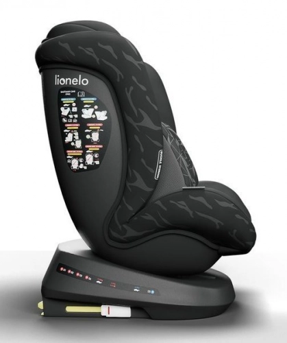 Lionelo Bastiaan One 360 Black Onyx Bērnu autosēdeklis 0-36 kg
