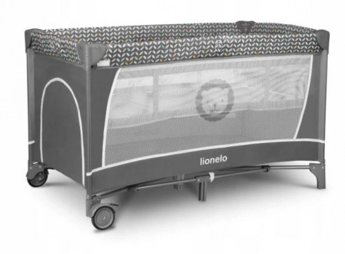 Lionelo FLOWER Grey Scandi 2in1 Ceļojumu gulta