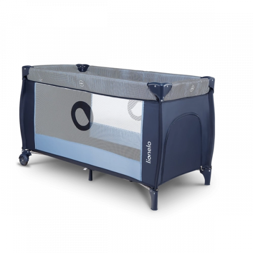 Lionelo Sven Plus Navy Blue Кровать манеж для путешествий (2 уровня)