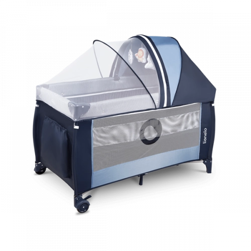 Lionelo Sven Plus Navy Blue Кровать манеж для путешествий (2 уровня)