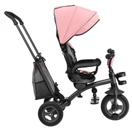 Lionelo Tris Candy rose Grey Bērnu trīsritenis