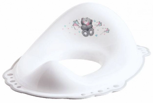 Maltex SET Bear White Komplekts: Pakāpiens-paliktnis + Naktspodiņš + Poda vāka mazinātājs