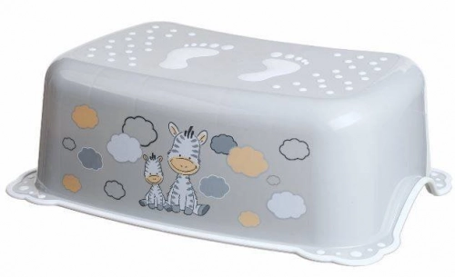 Maltex SET Zebra Grey Komplekts: Pakāpiens-paliktnis + Naktspodiņš + Poda vāka mazinātājs