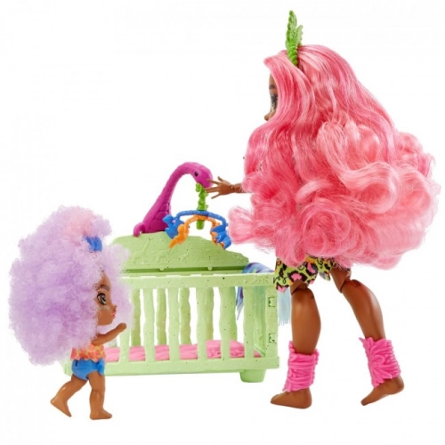 MATTEL CAVE CLUB Wild about babysitting playset Fernessa + Furrah Кукла