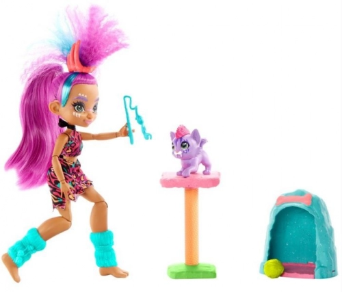MATTEL CAVE CLUB Wild About Cats Playset Roaralai Кукла