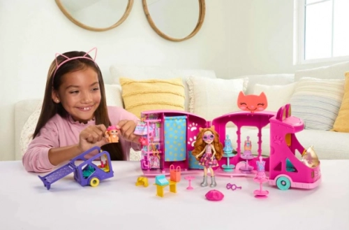 Mattel Enchantimals Cat Fashion Truck Playset HPB34 Кемпер + Кукла