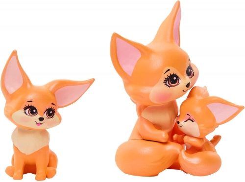 Mattel Enchantimals Glam Party Fennec Fox Family HNT60 Lelle ar dzīvnieku