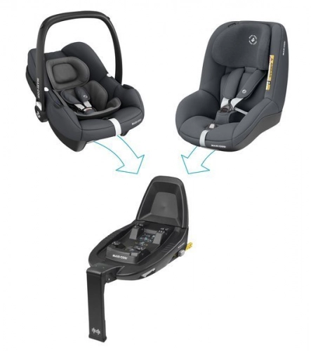Maxi Cosi Pebble Pro Essential grey Bērnu autosēdeklis 0-13 kg + Familyfix2 bāze