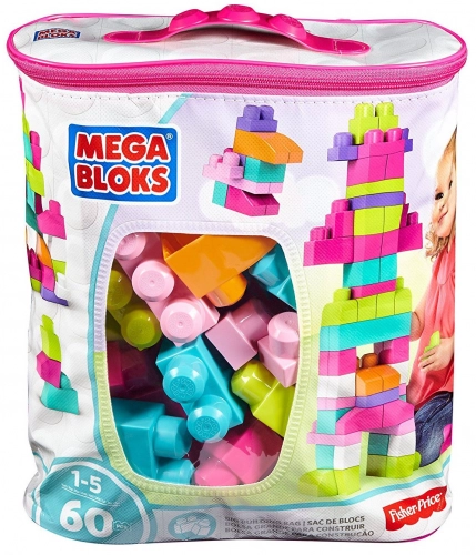 Конструктор MEGA BLOCKS First Builders Building Pink DCH54, 60 шт.