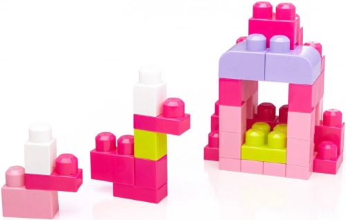 Конструктор MEGA BLOCKS First Builders Building Pink DCH62, 80 шт.